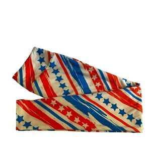 1462 LuLaRoe Leggings Size OS Red Cream Blue Stars Stripes Print New